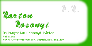 marton mosonyi business card